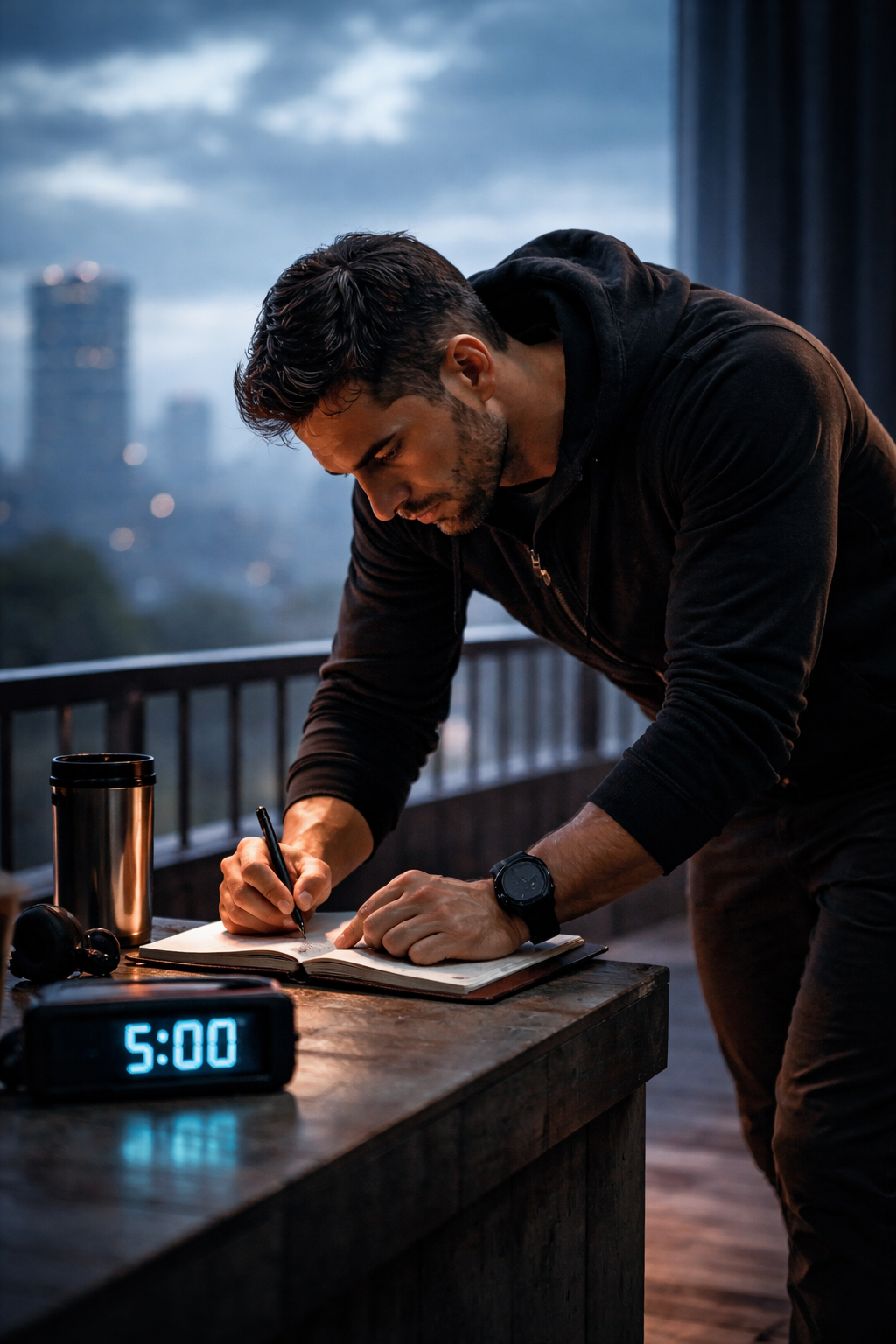 A premium image representing discipline, consistency, routine, and self-control